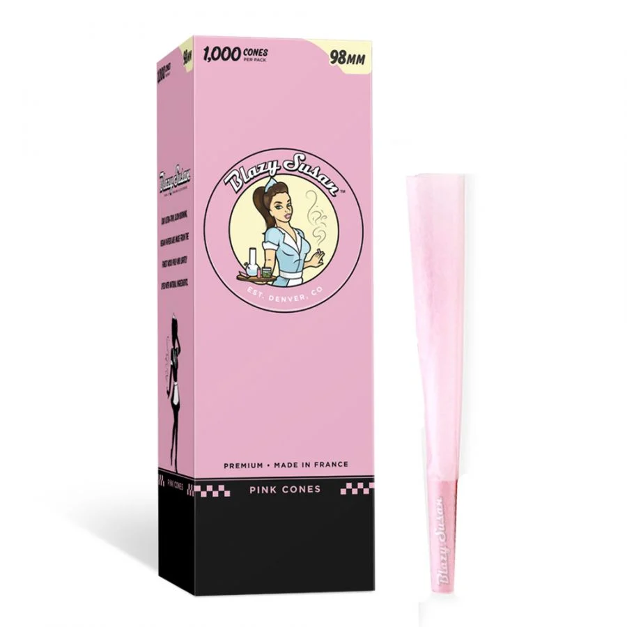 Blazy Susan Pink Cones 98mm - 1000ct Display Blazy Susan Pink Cones 98mm - 1000ct Display